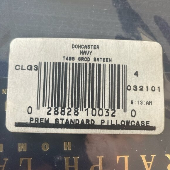 NWT Ralph Lauren Home Doncaster Navy T400 Sateen 100% Cotton Standard Pillowcase - Picture 4 of 4